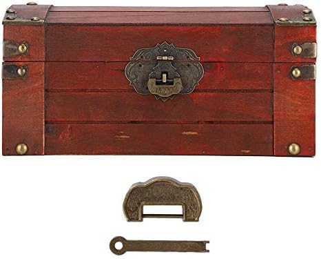 Drvene škrinje za zaštitniku ogrlicu, vintage nakit za skladištenje kutija Organizator Dekoracija rekvizita