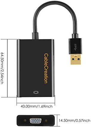 CBablecreatiat USB 3.0 u VGA adapter, VGA do USB spoljne video kartice 1080p Kompatibilna sa Windows 10