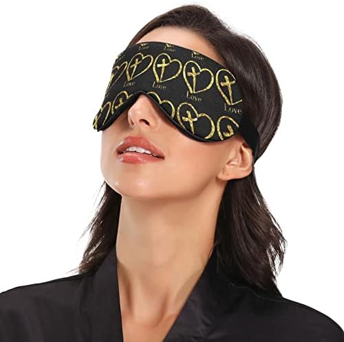 Unisex Sleep maska ​​za oči Faith-Hope-Love-Christian-god noćna noć za spavanje