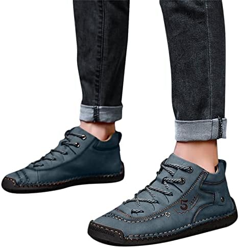 Yuhaotin Fashion Summer i Jesenski muškarci Kožne cipele Ravna mekana donja udobna srednja top čipka Up