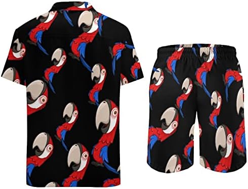 Funny Crvena papagajna muška havajska plaža odijela se na majica s kratkim rukavima s majicama s majicom