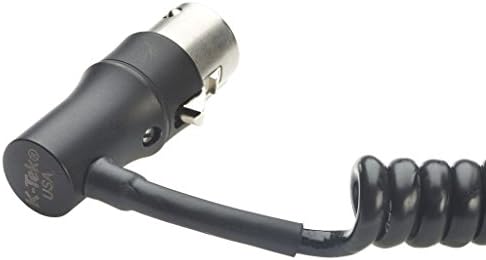 K-Tek 4 namotanog mikrofonskog kabla sa Neutrik muški & niskog profila K-TEK pravim uglom ženski XLR konektora