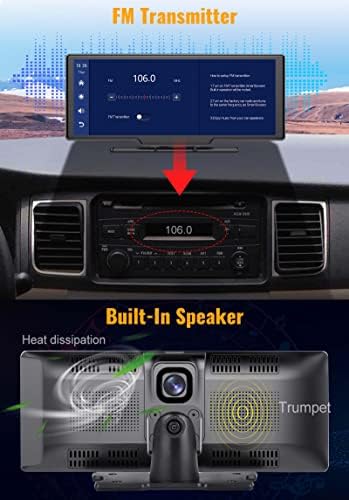 Camecho Wireless Apple Carplay prijenosni automobilski stereo Android Auto, 9,3 inčni HD zaslon za automatsko