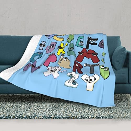 Abeceda pokrivač Fleece Anime Cartoon Super Soft Micro posteljina Kauč Sofa za dnevnu sobu Sve sezone60