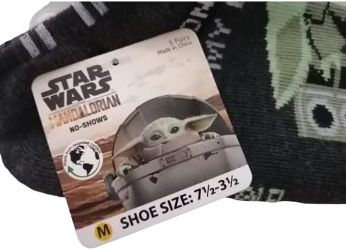 Star Wars The Mandalorian Baby Yoda Toddler Kids 5 Pack No Prikaži čarape za gležnjeve
