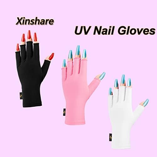 Xinshare UV rukavice za nokte profesionalne rukavice za zaštitu od UV lampe Gel manikir bez prstiju Anti-UV
