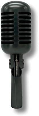 Metalni kondenzatorski mikrofon u starinskom stilu, satenska grafitna boja, Stari Retro izgled, Kardioidni