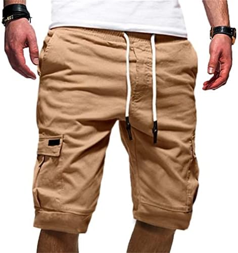 Muške casual više džepne hlače elastični struk opušteni fit teretni kratke hlače lagane hlače na otvorenom