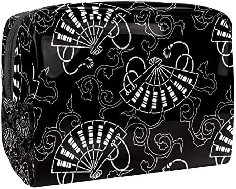 Tbouobt kozmetičke vrećice za šminke za žene, male šminke torbice za putne torbe, japanskog stila crno-bijelog