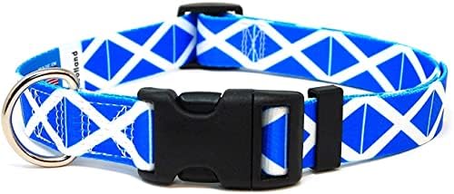 Škotska ovratnik za pse | Scotland Flag | Martingale klizanje | Napravljeno u NJ, SAD | za velike pse |
