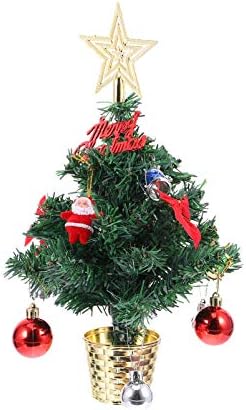 Aboofan set 30cm božićna drveća figurica TINY BAUBLE GREEN XMAS Tree Model Photo Prop Holiday Stonje Stolni