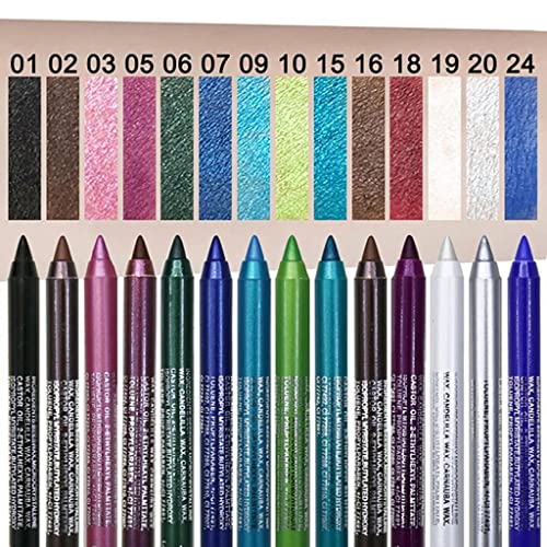 Xiahium 1 kom Gel olovka za oči olovka mat Shimmer Jaka pigmentirana dugotrajna vodootporna šarena olovka
