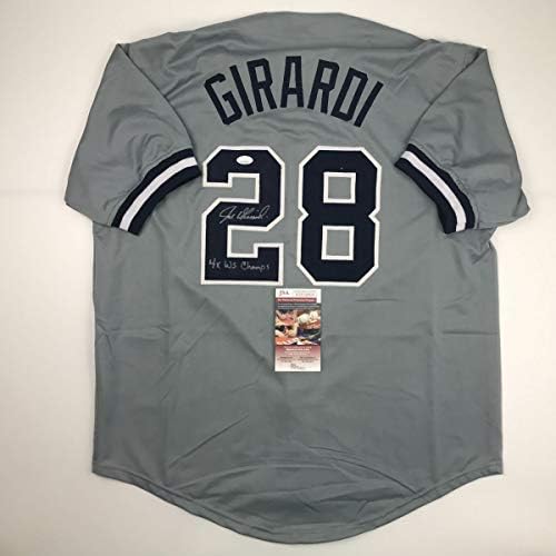 Potpisano / potpisano Joe Girardi 4x ws Champs New York Grey Bejzbol dres JSA COA