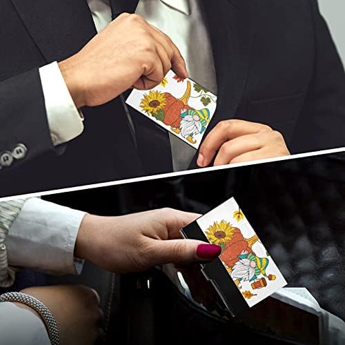 Jesen bundeva suncokretovo lišće Gnome držač vizitkarte za žene muškarci držač vizitkarte sa kožnom ličnom