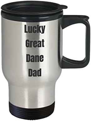 Great Dane Dad Travel MUG kafa Lucky Poklon Ideja za pse Otac Muškarci Ljubitelji ljubimca Novelty Joke