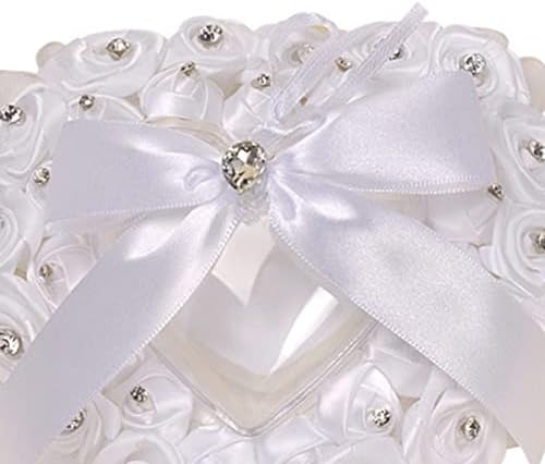 Abaodam bijeli jastuci Kristalna traka za tuširanje vjenčanje bijeli oblik dekoracija dekor nosilac Svadbeni