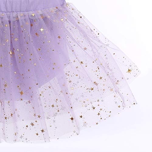 Idopip Girls Glitter Star Gimnastika Leotardi sa suknjem Sequin ruffle rukave baletske haljine Ballerin