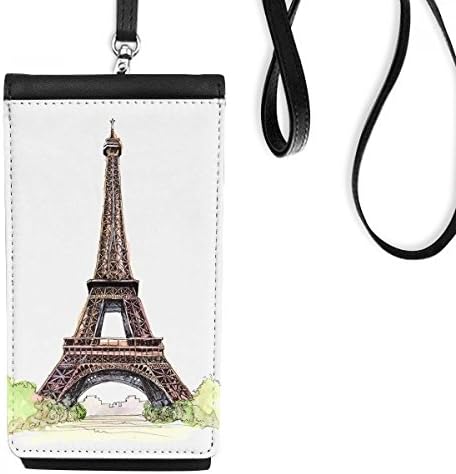 Pariz Eiffelov toranj u Francuskoj Telefon novčanik torbica Viseće mobilne torbice Crni džep