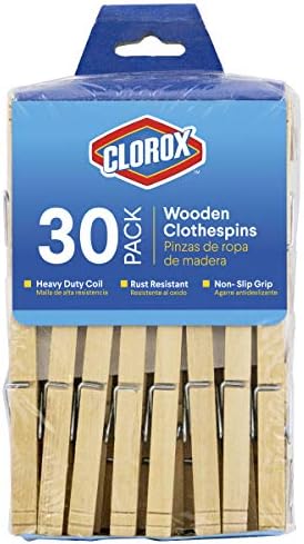 Clorox drvene štipaljke sa opružnim paketom otpornim na 30 | rđu, zavojnicama za teške uslove rada, neklizajućim