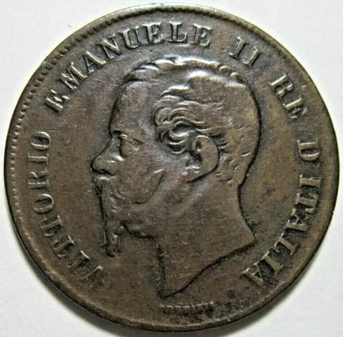 1861 -1867 5 CENTESIMI povijesni talijanski novčić. Izdao Ender King Vittorio Emanuele II. Otac Otadžbine