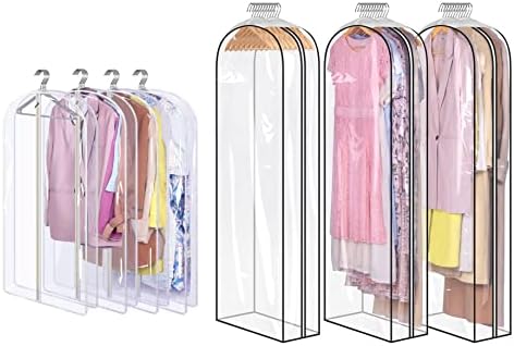 Aooda 40 Clear Garment torbe za vješanje odjeće, 10 Gusseted torbe za haljine duge, 2 artikla