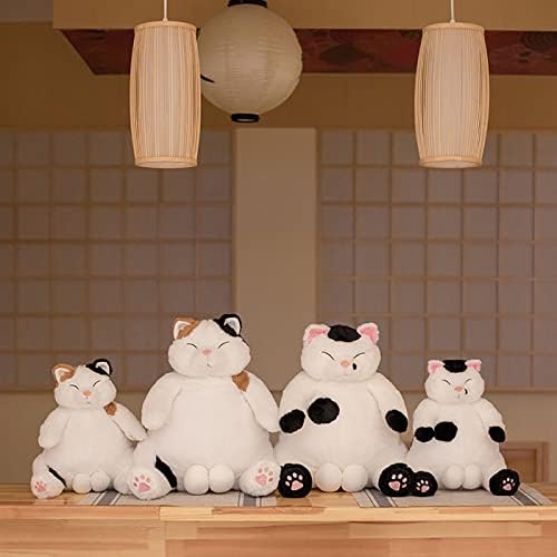 Floerroyale japanski lazy cat plišan igrački jastuk, mačka plišana sa kuglicama punjena životinja, slatka