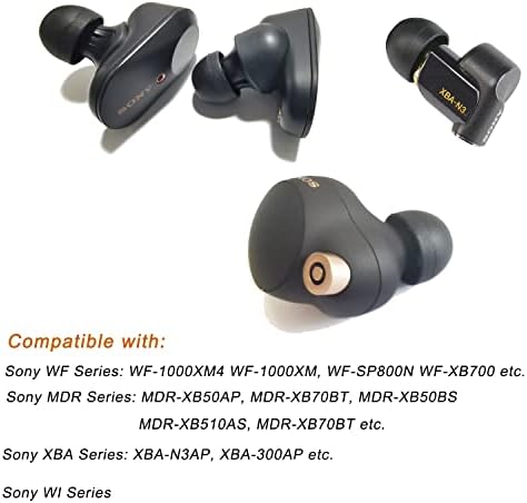 Silikonski savjeti za uši za Sony Earbuds Zamjena za WF-1000XM4 WF-1000xM3 WF-SP800N MDR-XB50AP WF-XB700