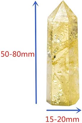 Ertiujg HuSong319 1pc Prirodni citrinski kristalni točki zacjeljivanje Obelisk Žuti kvarcni štapić Prekrasan