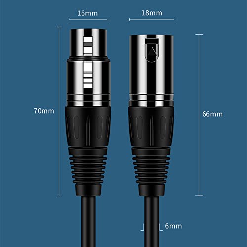 TZMOIK XLR mikrofonski kabl 3 stopala muški i ženski mikrofon za mikrofon,Kamera, Fantomska snaga, zvučna