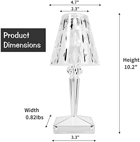 LEROXO prenosiva kristantna lampa, 3-smjerna lampa za promjenu boje, akrilna kristalna lampa, USB dekor