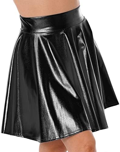 Linjinx ženska PVC prozirna nagnuta suknja Clupwear High Squik Pogledajte kratku mini suknju