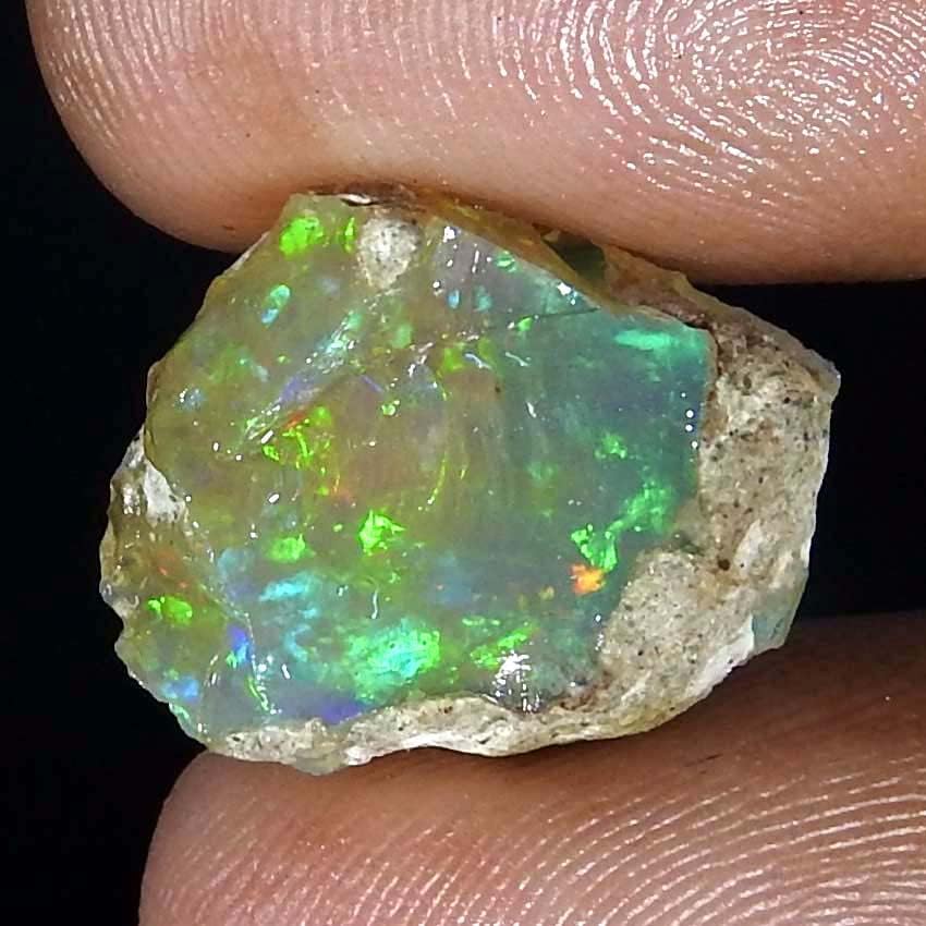 Jewelgemscraft ™ 09.00cts. Ultra vatra sirovi opal kamen, prirodni grubi, kristali dragog kamenja, etiopska