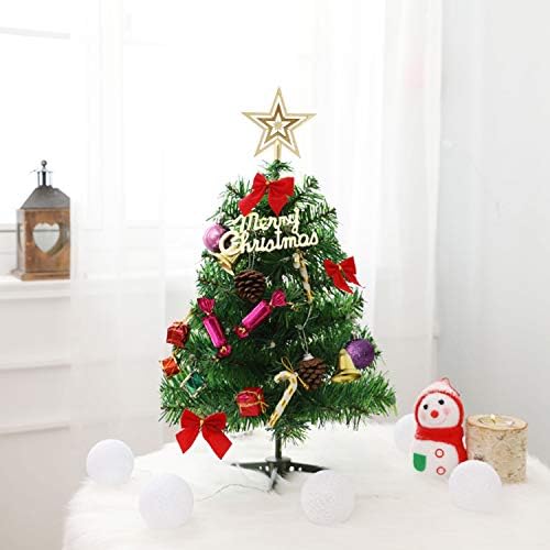 Martine Mall 19.7in Mini božićno drvce sa postoljem ukrašavanje stola za božićno drvce Mala umjetna Xmas