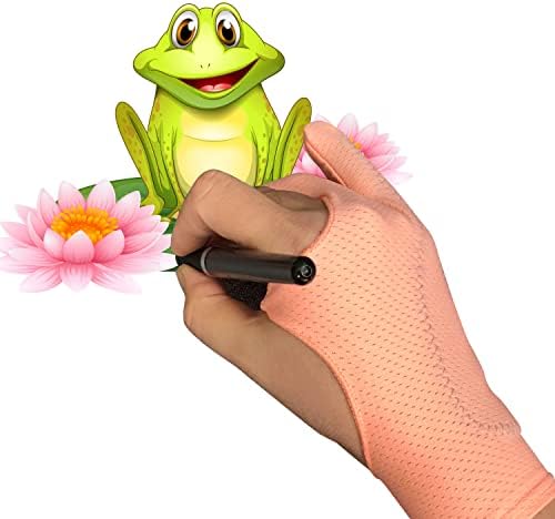 3 sloja Artist rukavica za crtanje Tablet zaštitite dlan od razmazivanja ulja na ekranu Boja, Roze veličine