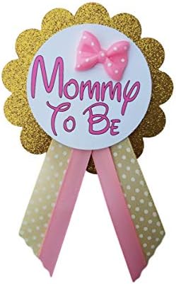 2 mama biti & tata biti djevojka beba tuš igle za roditelje da nose, roze & zlato, leptir mašne ili mašne