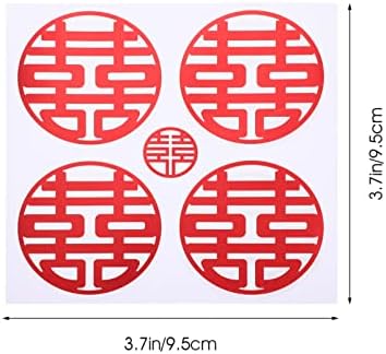 Bestoyard Početna Dekor Početna Dekor vjenčani dekor 4pcs dvostruki Xi papir - naljepnice za vjenčani vratima