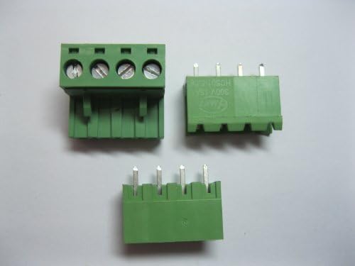 50 kom Pitch 5.08 mm 4way/pin konektor za vijčani terminalni blok W / ravno-pin zelena boja priključni tip