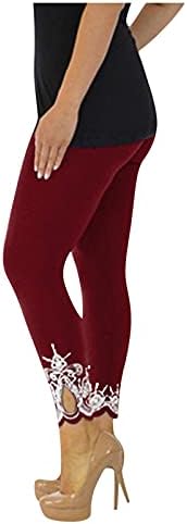Capri gamaše za žene plus veličine čipke gamaše Tummy Control Jeggings Stretchy High Skine Capris Jeans