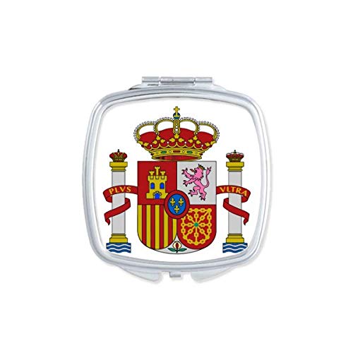 Španija Evropa Nacionalni Amblem Ogledalo Prenosivo Kompaktno Džepno Šminka Dvostrano Staklo