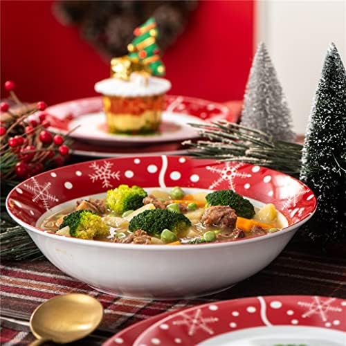 N / A Christmas 20/40 komad porculan keramičkim priborom za večeru sa 6 * desertnom pločom, ploča za supu,