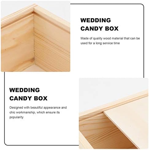 Doitool Vintage nakit 1pc Vjenčanje Wood Candy Box banket Prijenosni poklon kutija za omotavanje bombona