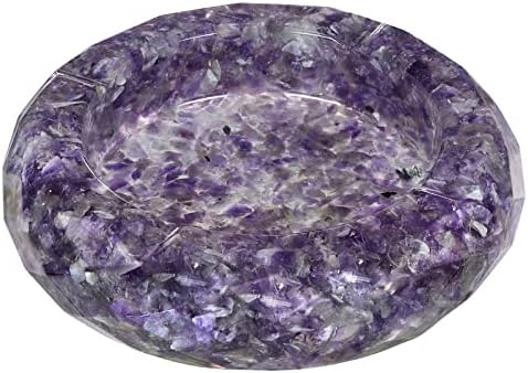 MookaiteCor Amethyst Orgone Crystal nosač ladice, ukrasne kamene posude za nakit za tablicu Ornament 3,9