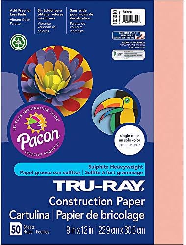 Tru-Ray teškoj kategoriji građevinski papir, losos, 9& 34; x 12 & 34;, 50 listova