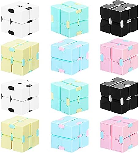 Geujoy 12 komada Infinity Cube Mini fidget blokovi mini beskonačnosti kocke za igračke senzornim alatima