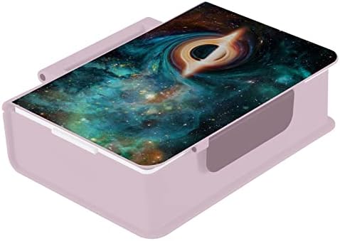 Alaza Space Galaxy Crna rupa Bento ručak Box BPA-Besplatni kontejneri za propuštanje bez vilice i kašike,