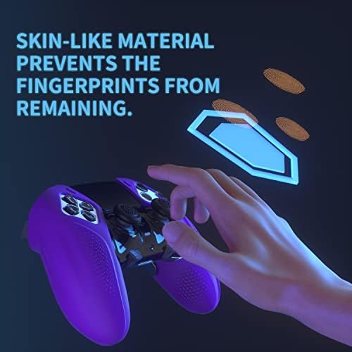 PlayVital Ninja Edition Anti-Slip Half-Cover Silicone Cover Skin for ps5 Edge Controller, ergonomski zaštitnik