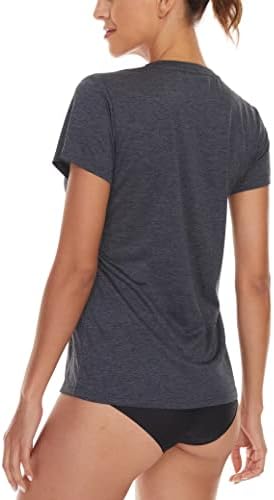 MagComsen ženska majica kratkih rukava Brza suha atletska majica za trčanje Workout Yoga Top TEE Performance