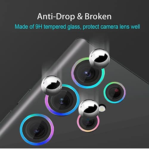 [5 kom] Kompatibilan je sa Samsung Galaxy S22 Ultra kamerom, 5G S22 Ultra kamera zaštitnik zaštita sa čistom
