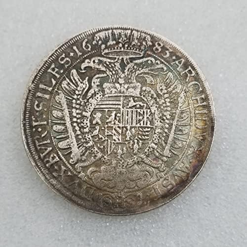 Qingfeng antikne rukotvorine 1683 mesingani srebrni stari srebrni dolar srebrni okrugli stranog srebrnog