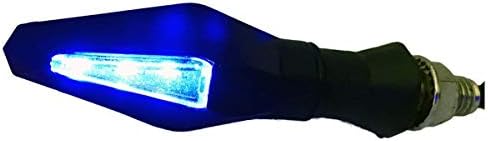 MotorToGo Crna sekvencijalna lampa Žmigavci svjetla LED Žmigavci Žmigavci indikatori kompatibilni za Buell